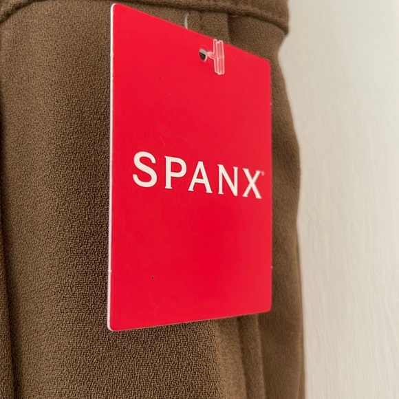 NWT SPANX Carefree Crepe Pleated Trouser Women's Medium Cedar - Picture 6 of 8